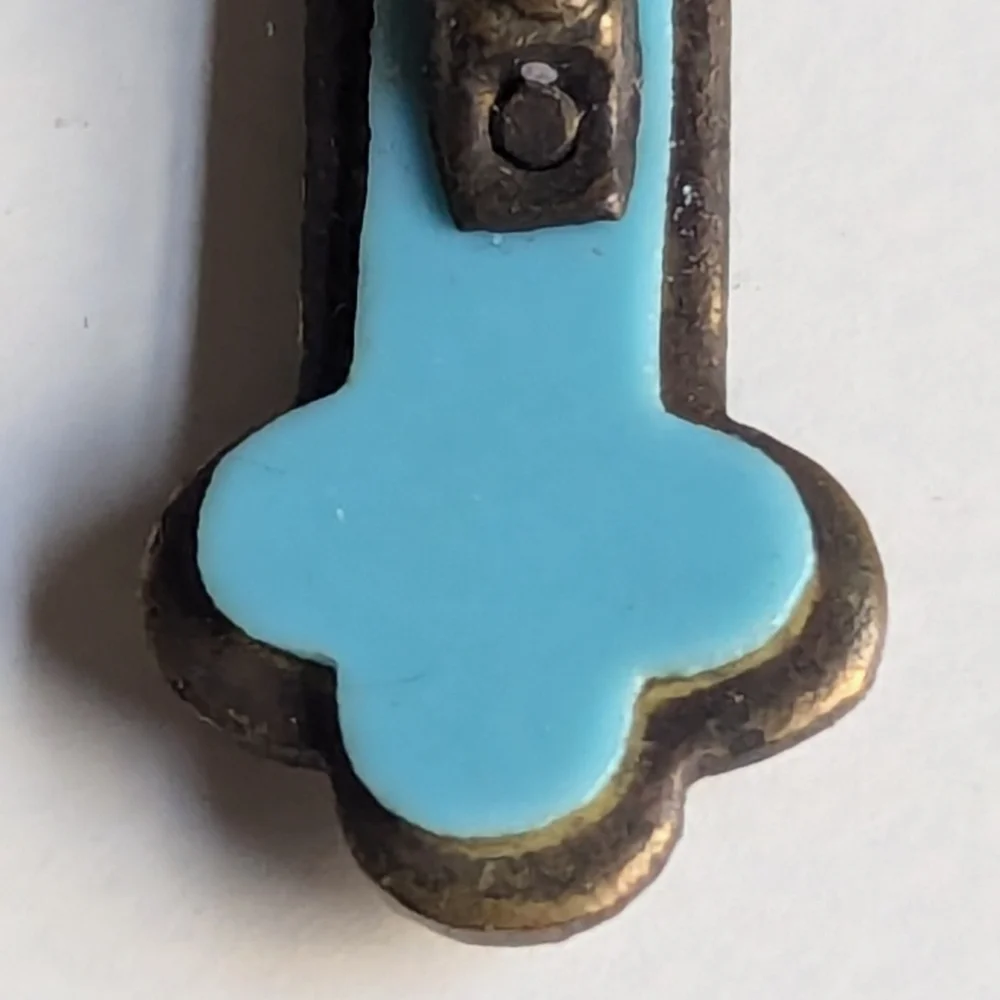 Antique crucifix Jesus on the cross necklace pendant charm, early 1900s - Picture 11 of 14